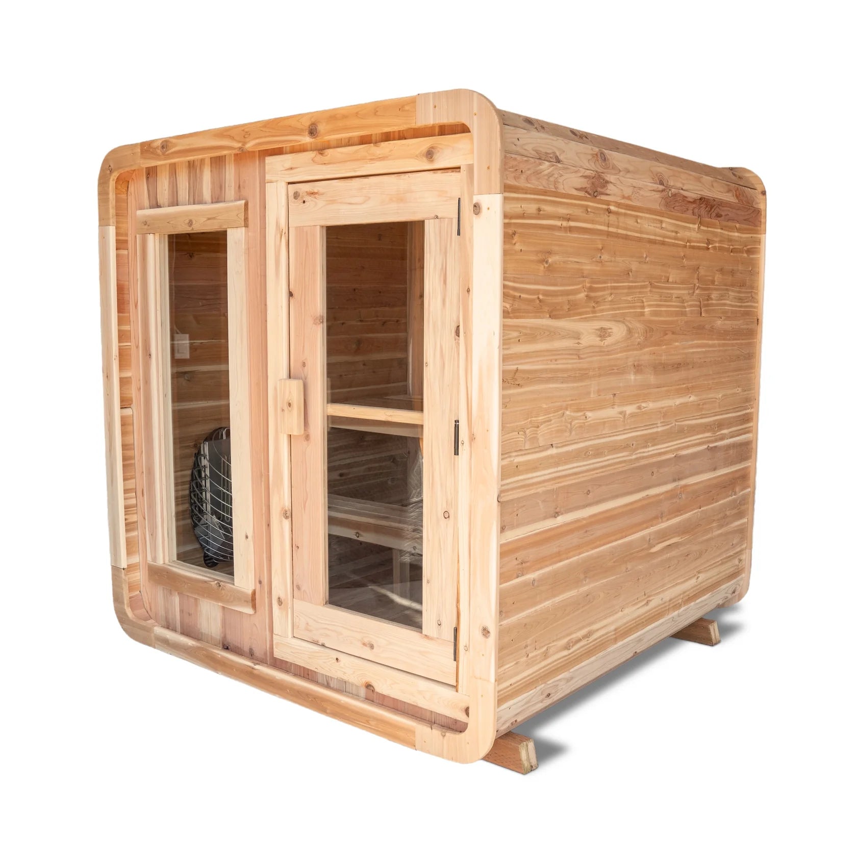 4-Person Cedar Wood Outdoor/Indoor Sauna Pod