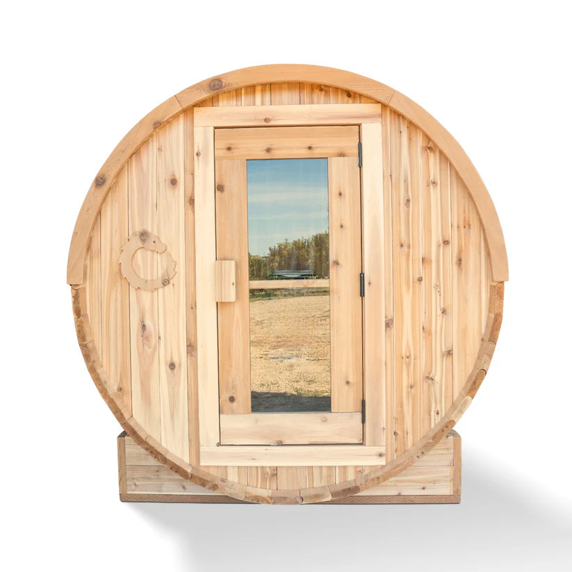 4-Person Cedar Wood Outdoor/Indoor Barrel Sauna