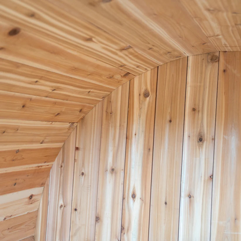 4-Person Cedar Wood Outdoor/Indoor Barrel Sauna