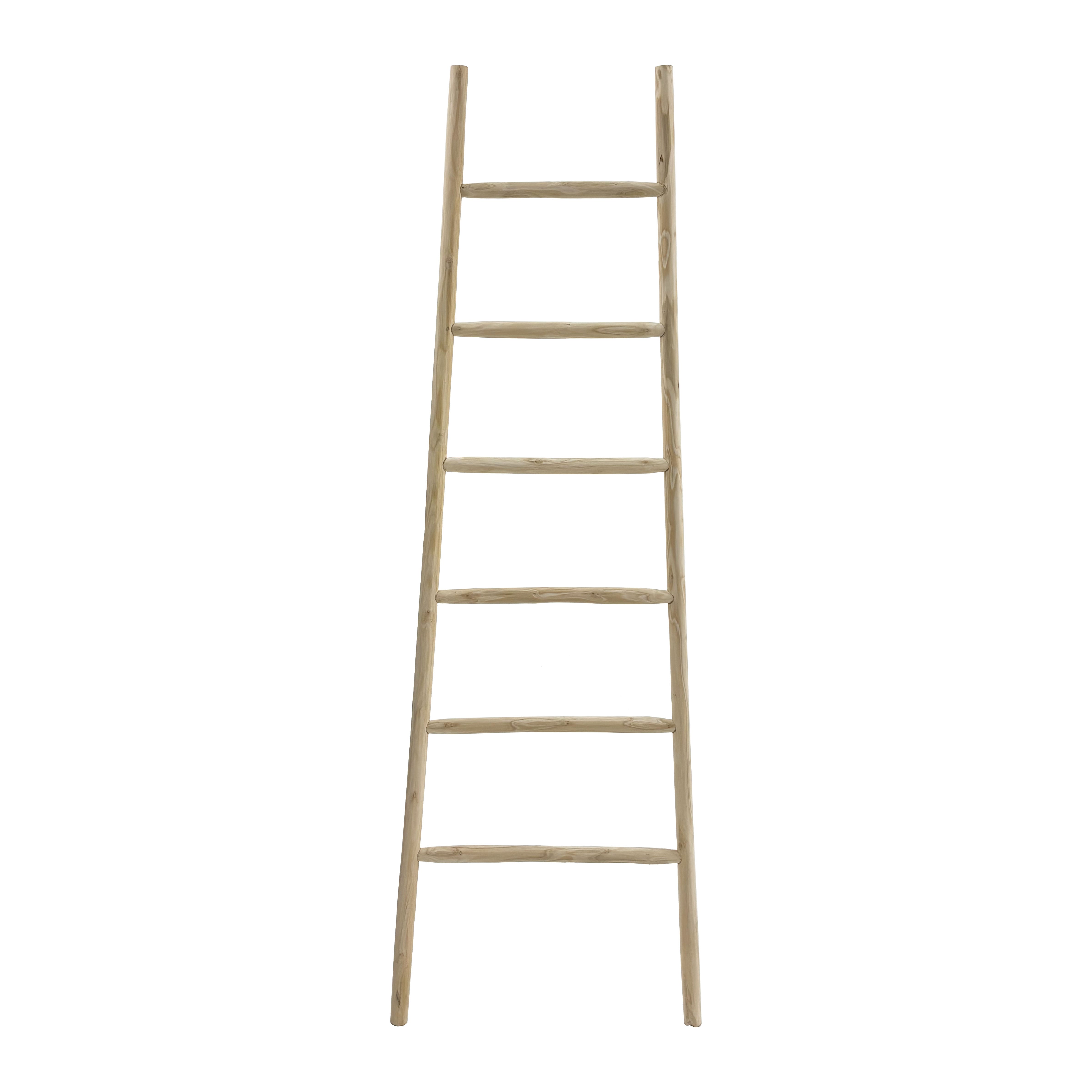 Natural Teak Branch Towel Ladder
