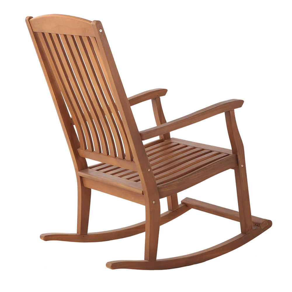 Captains Oiled Teak Outdoor Patio Rocking Chair