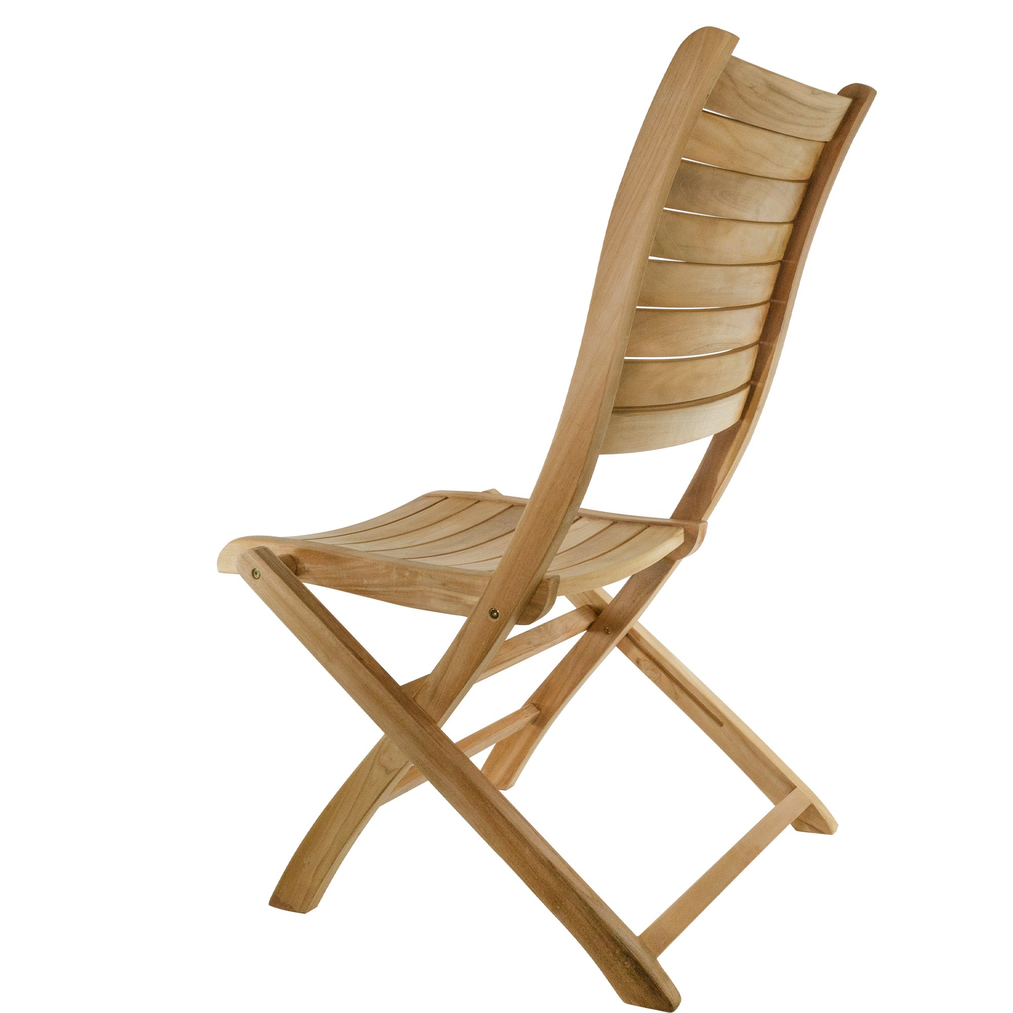 Naples Natural Teak Outdoor Patio Folding Chair