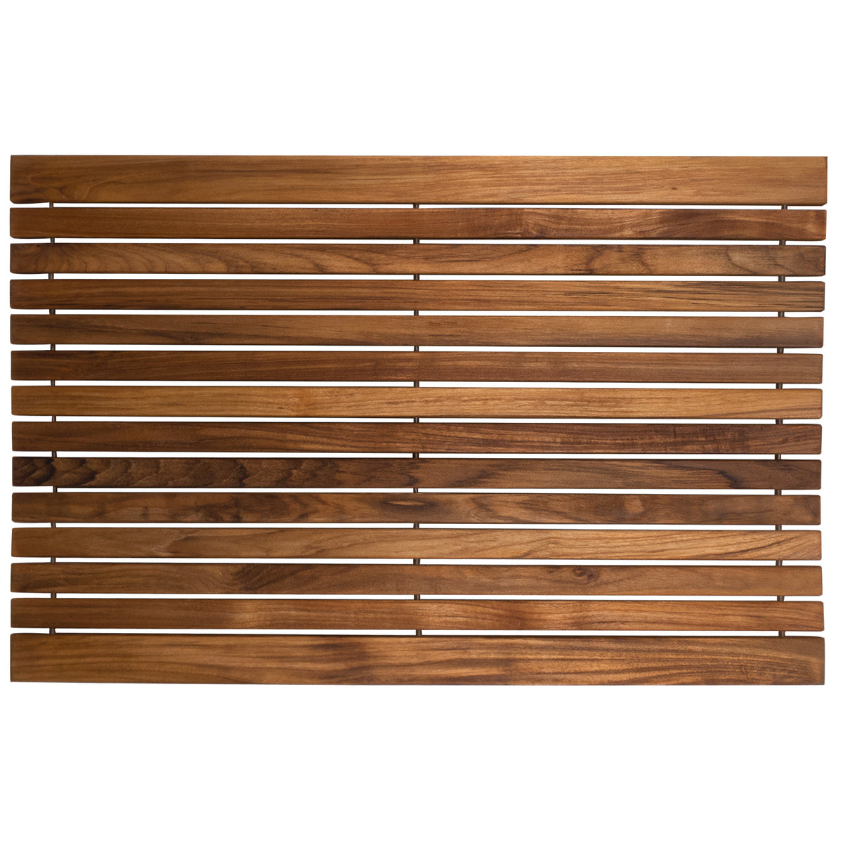 Teak String Mat Belize Teak String Mat with Rubber Footing 31.4