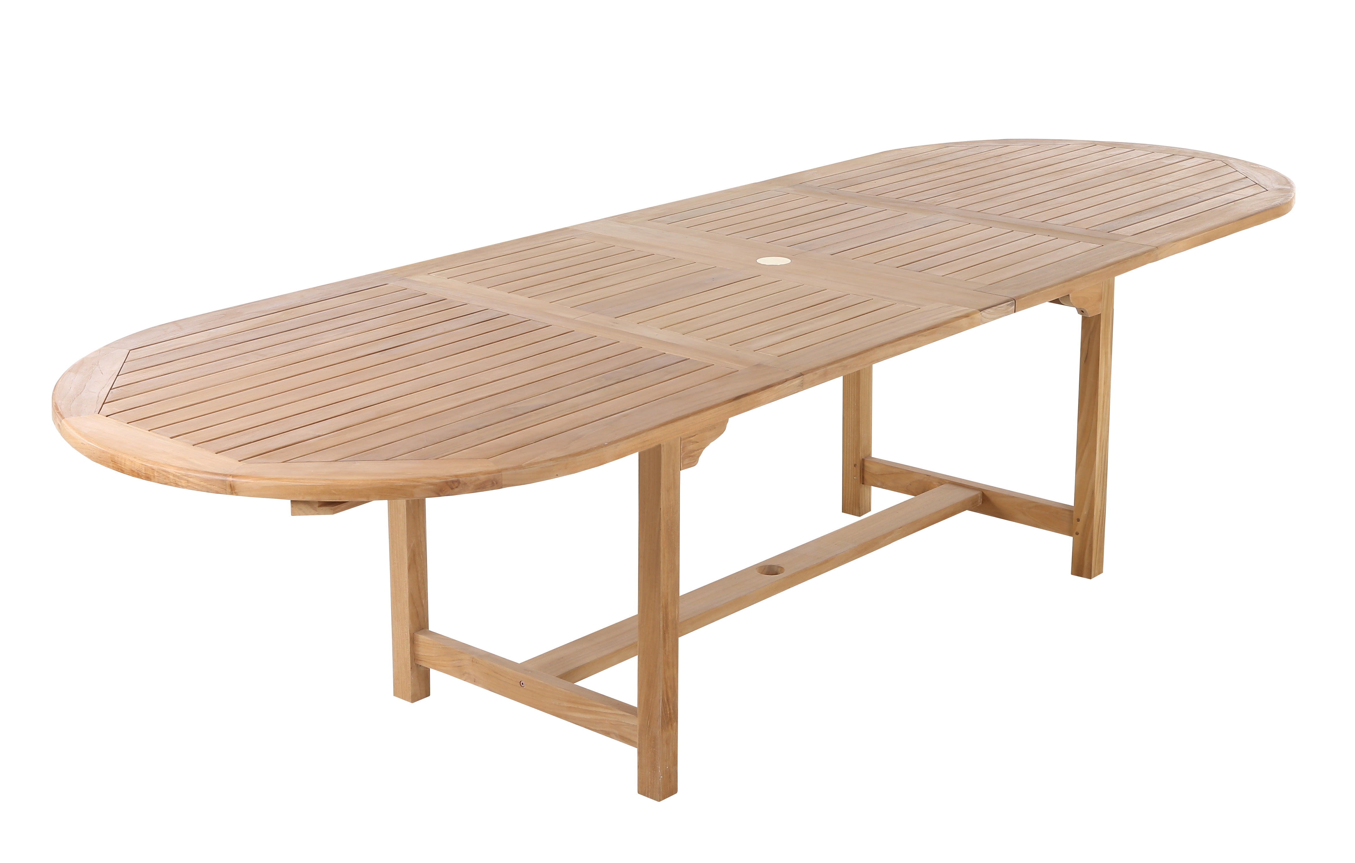 Scandinavian Natural Adjustable Dining Table – 79″-118″