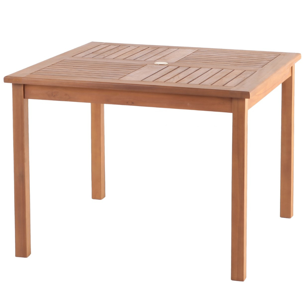 Baja 4-Person Natural Teak Outdoor Square Dining  Table 39"