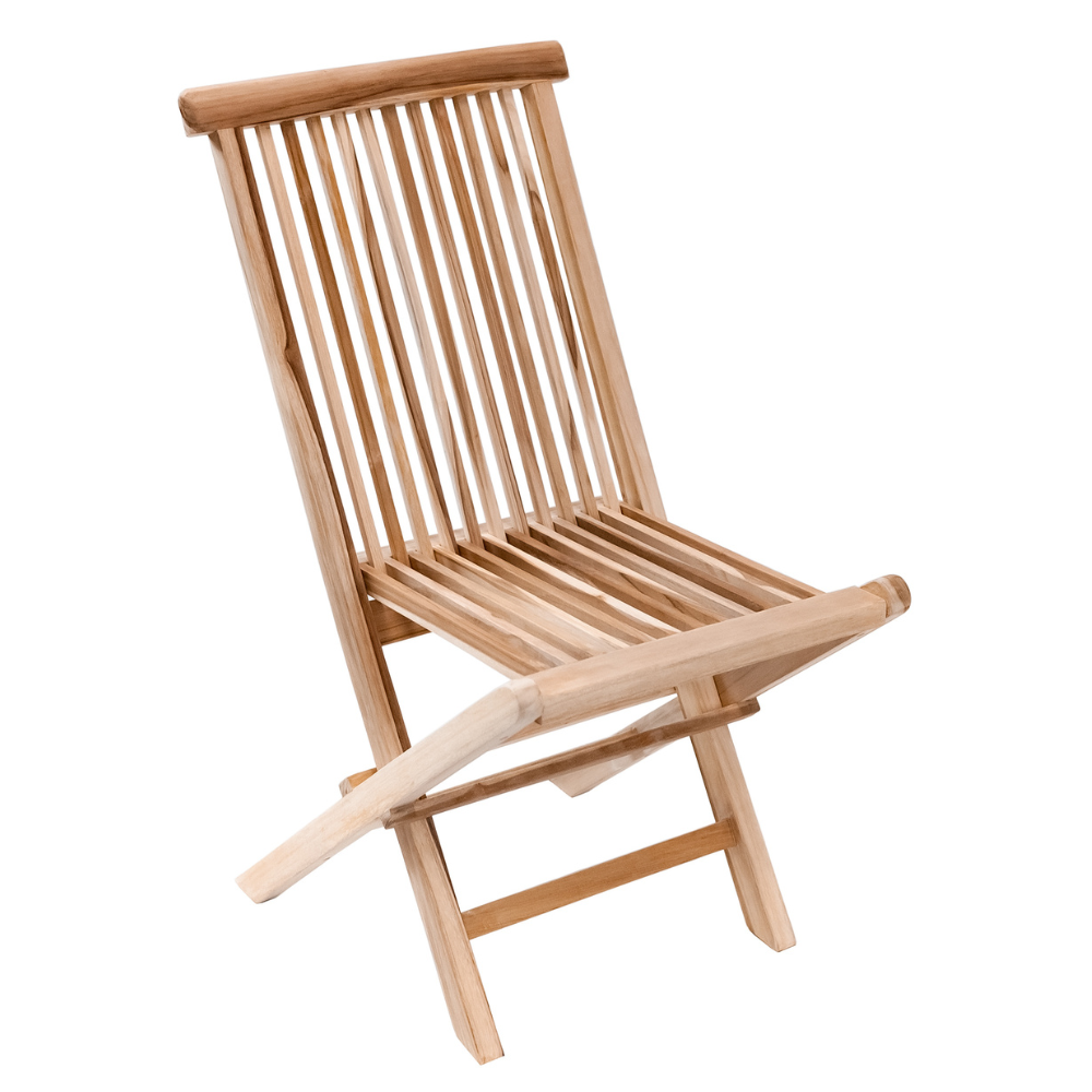 Telluride Natural Teak Outdoor Patio Folding Chair