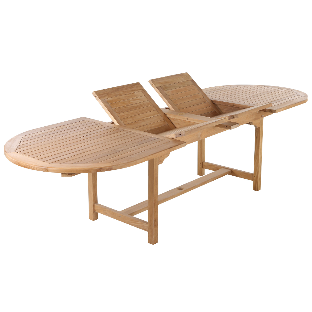 Scandinavian Natural Adjustable Dining Table – 79″-118″
