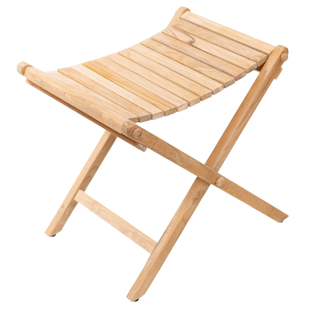 Sierra Natural Teak Outdoor Folding String Seat