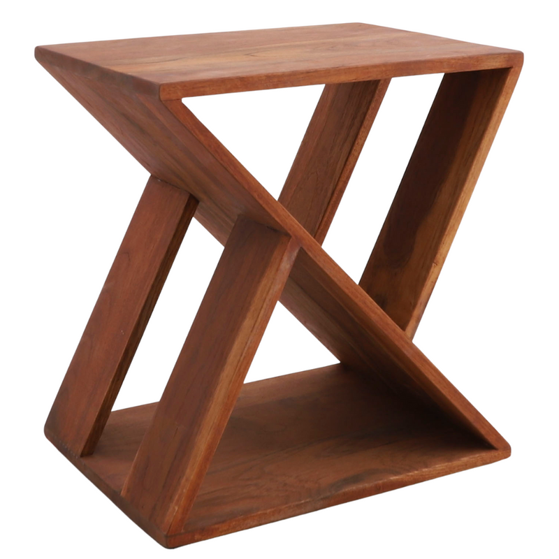 Teak Wood Danish Slatted Stool
